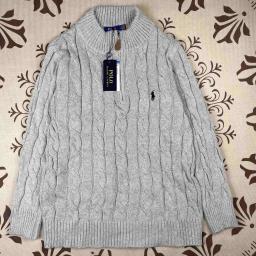 Zipper sweater gray