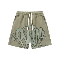 Military green shorts