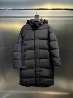 Canada goose最高品质<90%白绒长款黑色-灰色袖标