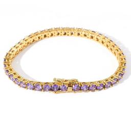 4mm-purple zircon-gold-tennis chain