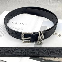 【15个黑色十字-加厚滚轮】克罗CH圣剑心皮带