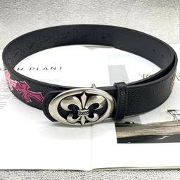 【15个彩色十字-加厚镂空花】克罗CH圣剑心皮带