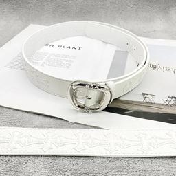 【15个白色十字白底-加厚圆扣】克罗CH圣剑心皮带