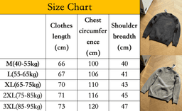 Style 19-21 size chart