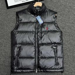 Bright black down vest