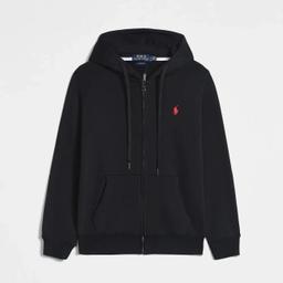 Hoodies black (red logo) zipper