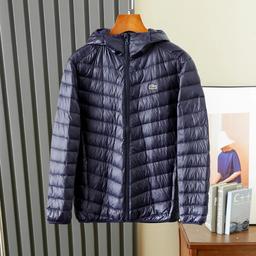 L鳄羽绒服藏青