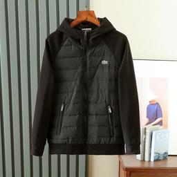 L鳄卫衣羽绒服黑