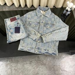 Checked denim top