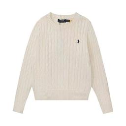 圆领毛衣-奶油白