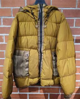 针织拼接羽绒服（90%白鸭绒）（预售）-黄色