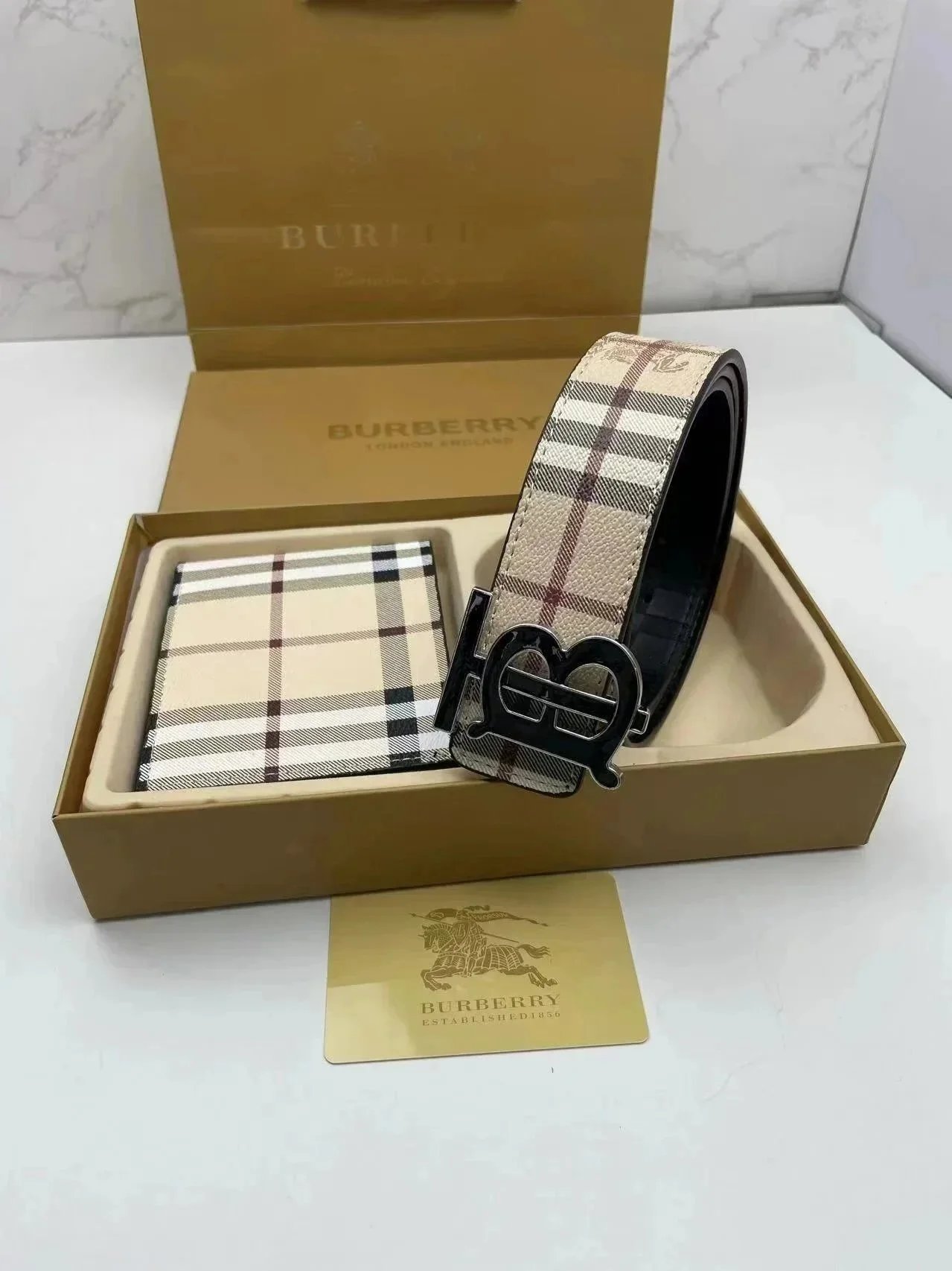 Ferragamo&Hermes&Burberry&Gucci&LV Belt Wallet Gift Box - Thumbnail 9