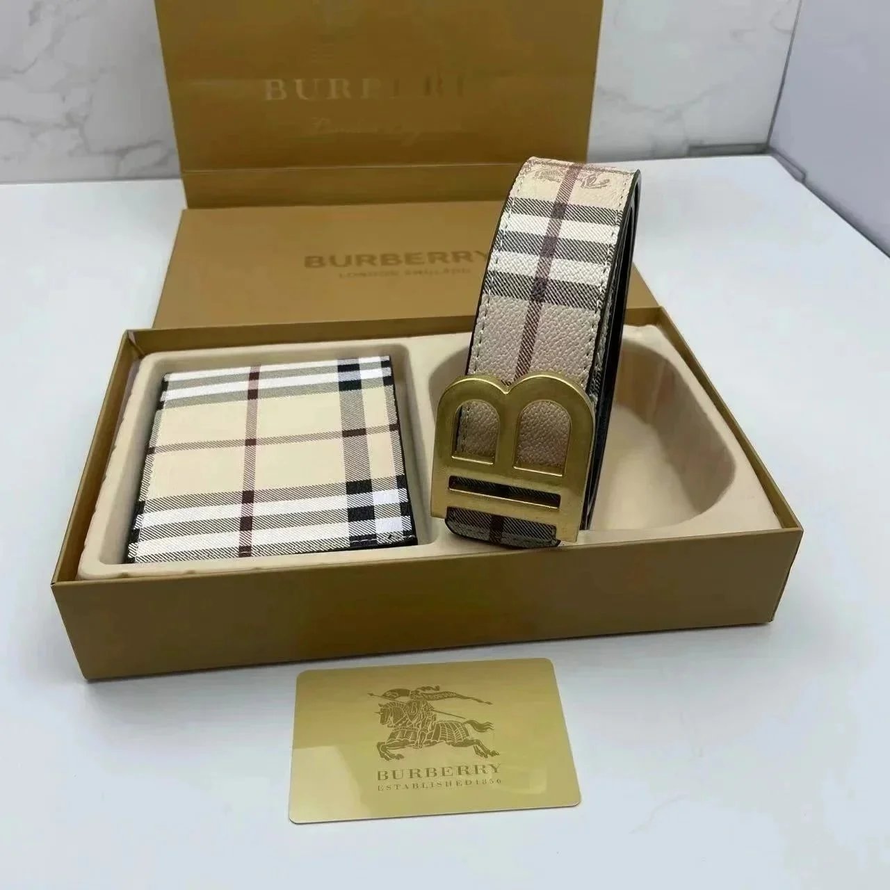 Ferragamo&Hermes&Burberry&Gucci&LV Belt Wallet Gift Box - Thumbnail 11