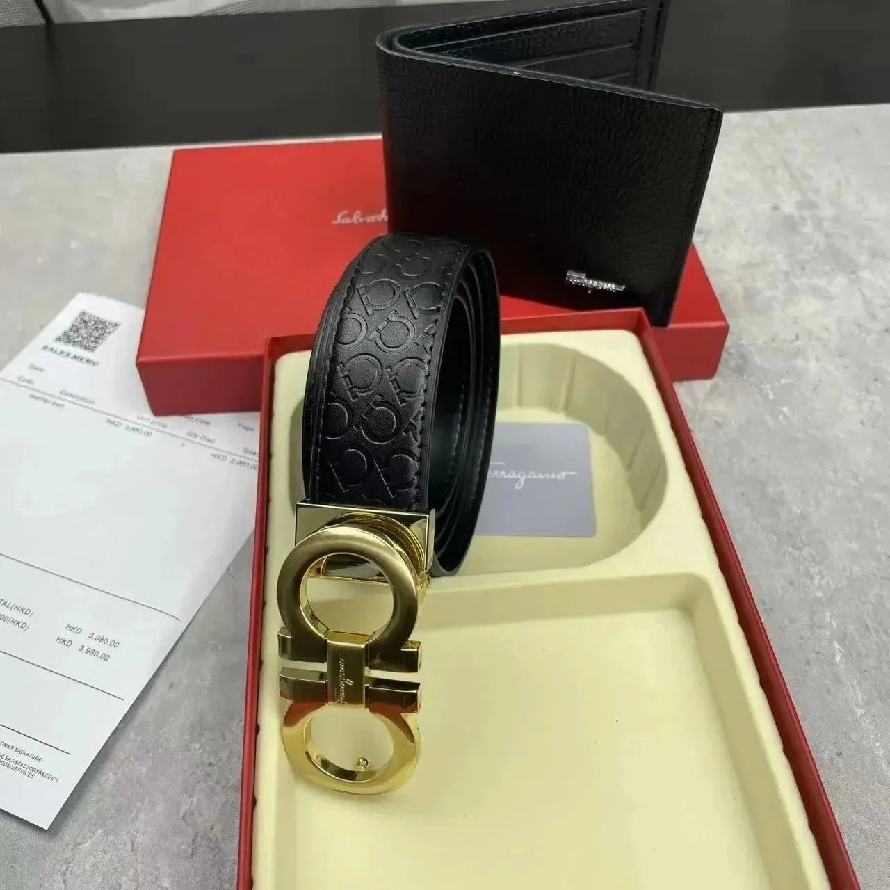 Ferragamo&Hermes&Burberry&Gucci&LV Belt Wallet Gift Box - Thumbnail 12