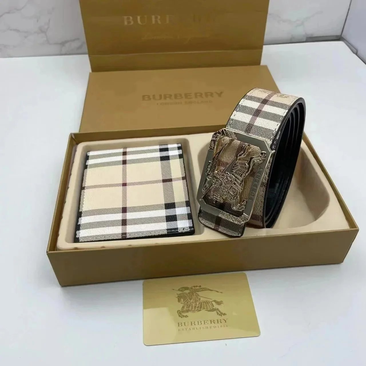 Ferragamo&Hermes&Burberry&Gucci&LV Belt Wallet Gift Box - Thumbnail 7