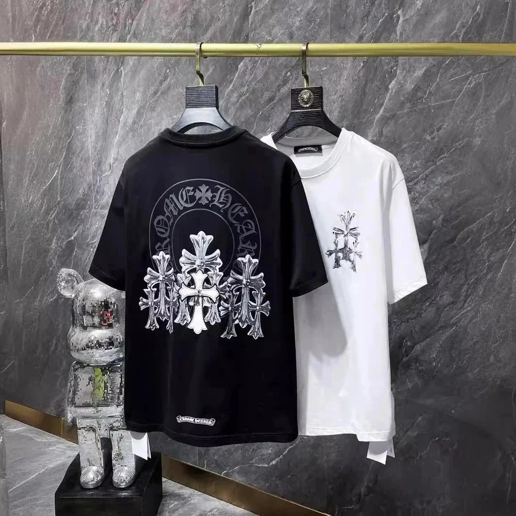 New round neck T-shirt short sleeves - Thumbnail 4