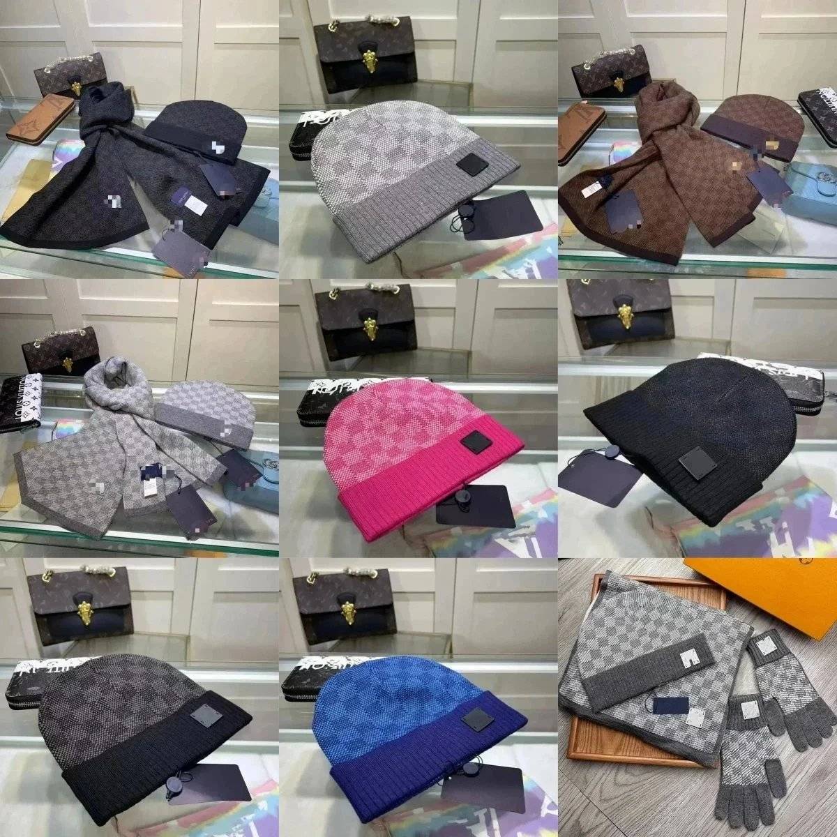 Louis Vuitton Damier Beanie Hat [Multiple Colors & Sets with Scarf & Gloves]