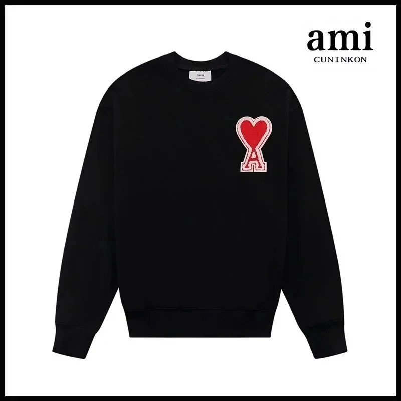 AMI Paris Heart Logo Sweatshirt & Hoodie [40 styles] - High Quality - Thumbnail 15