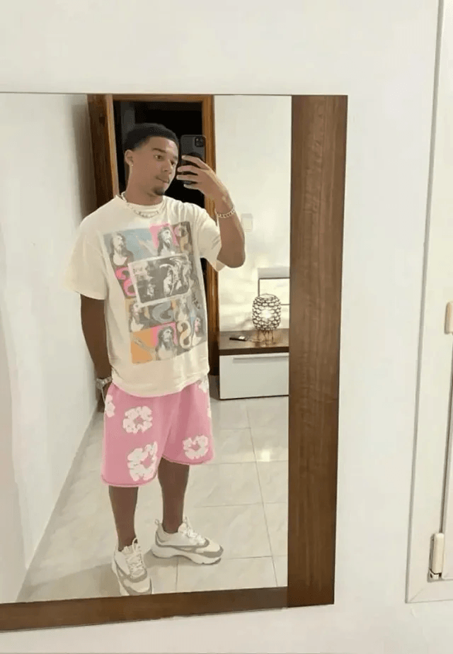 Denim Tears Flower Print T-Shirt/Shorts Set - Thumbnail 6