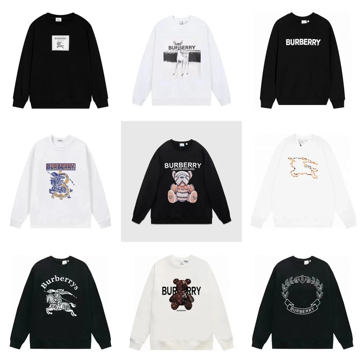 Burberry Graphic Print Sweatshirts [9 Styles]