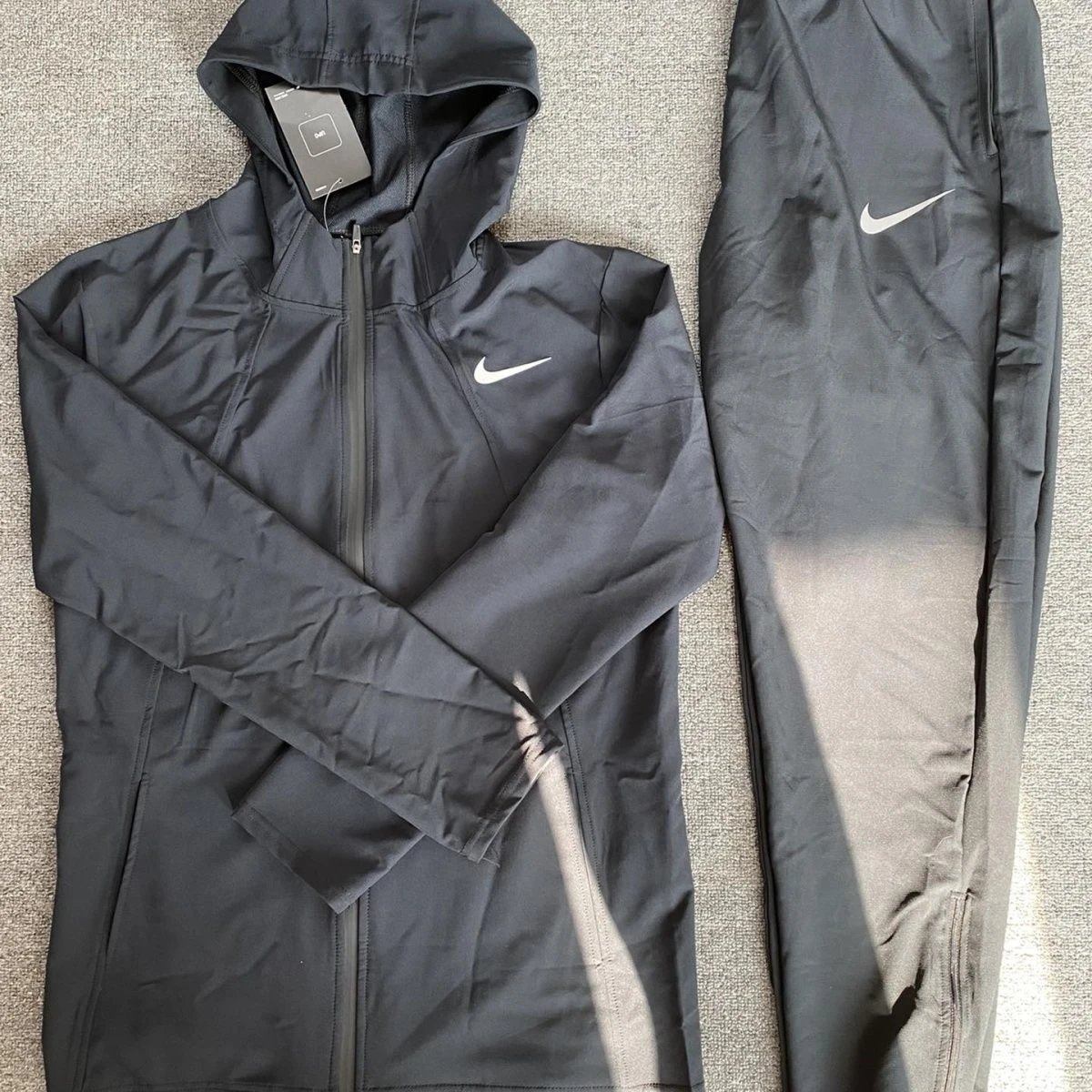 Nike Training Suit [Hooded Jacket + Pants] - Half-Zip Long-Sleeve Design with Swoosh Logo