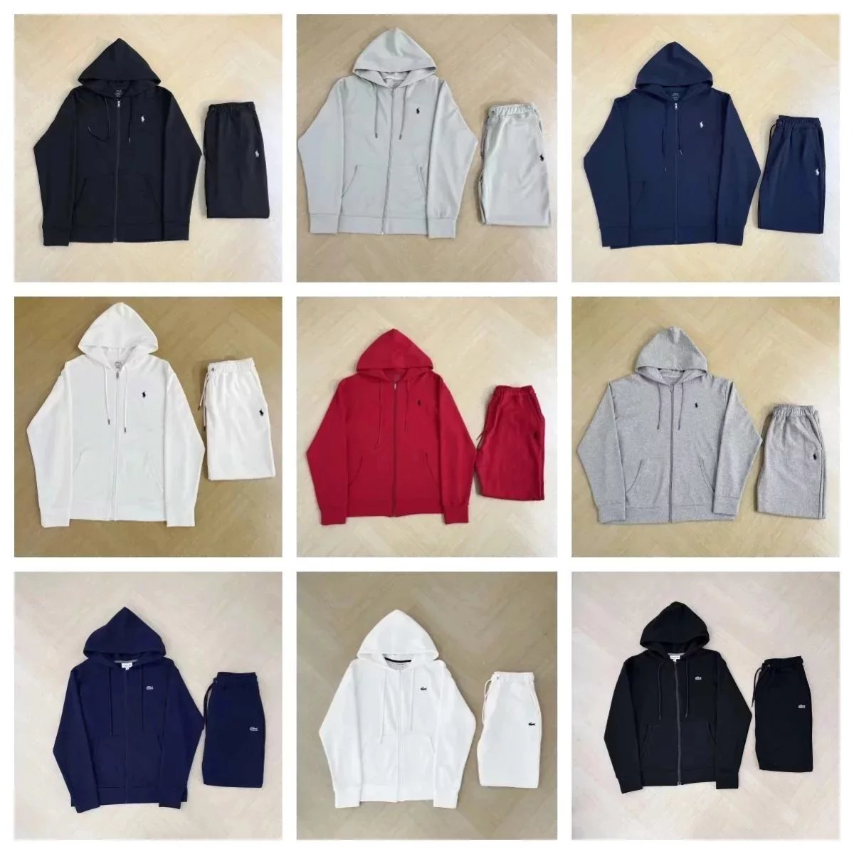 Ralph Lauren & Lacoste Hoodie/Pants Sets