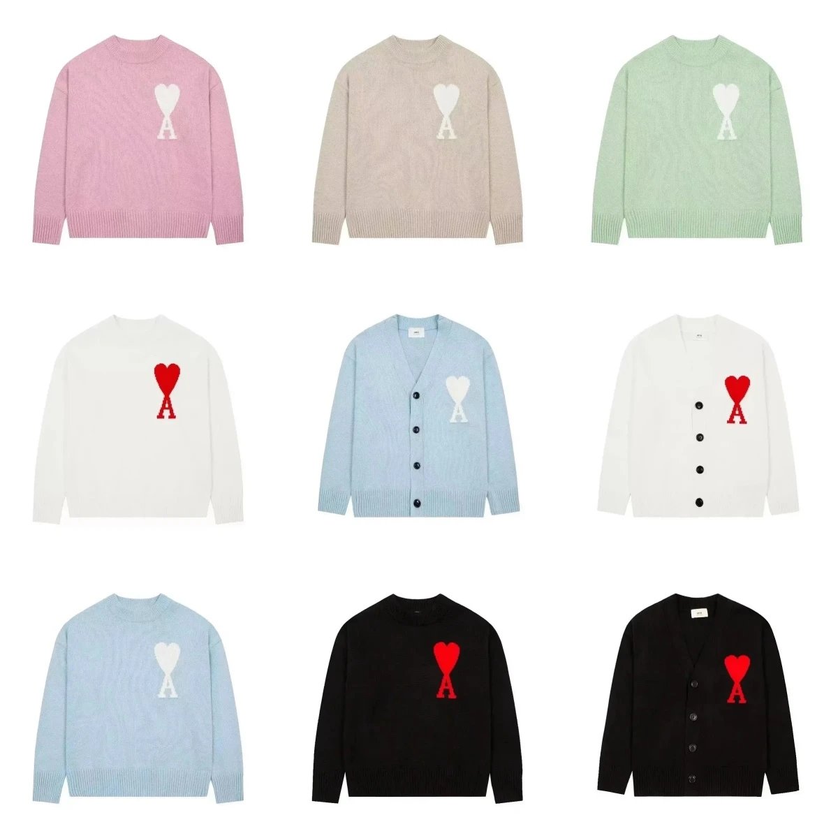 Ami Paris Ami de Coeur Sweater & Cardigan Collection