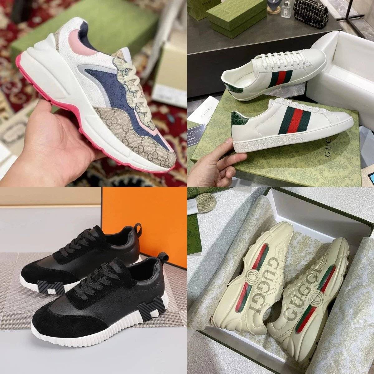 Gucci B22 / Ace / Rhyton / Maya Sneakers [Gucci / Hermes Bouncing shoes]