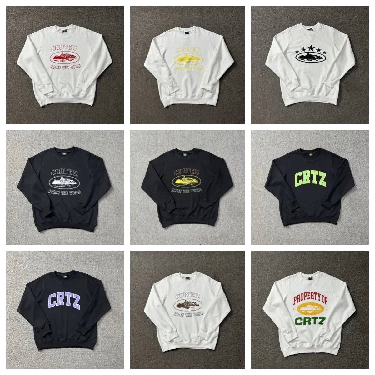 Corteiz CRTZ Crewneck Sweatshirts [Multiple Designs & Colors]