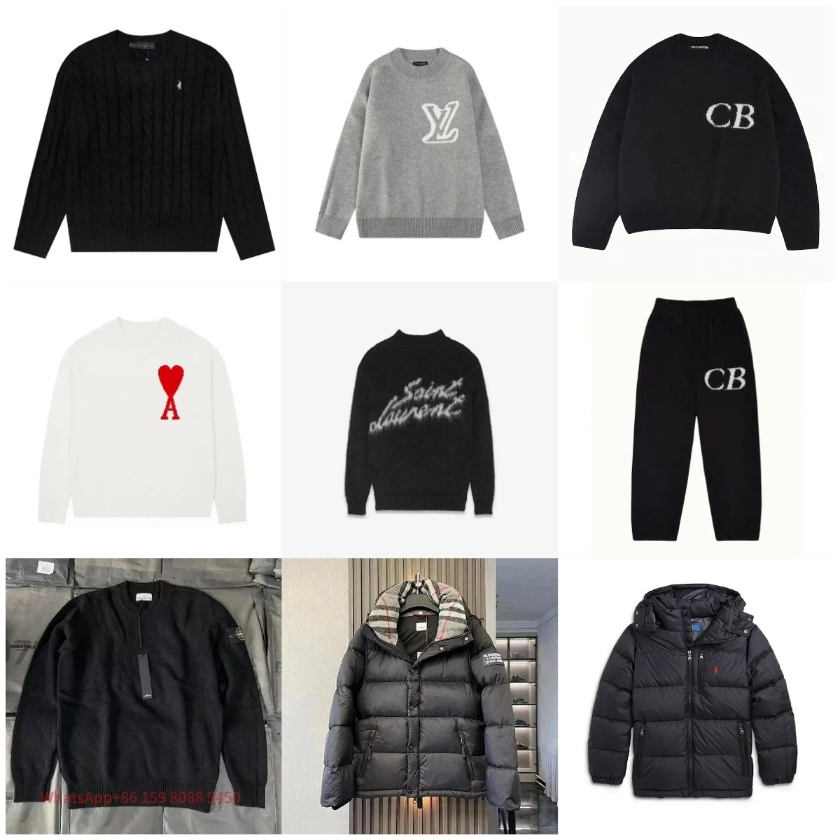 Saint Laurent LV AMI Stone Island Ralph Lauren Sweater