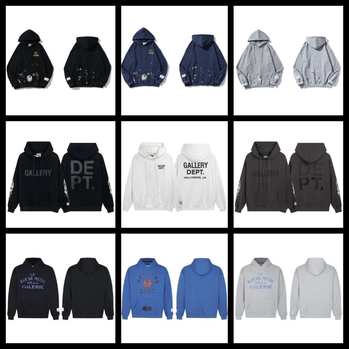 GALLERY DEPT. Hoodies [Multiple Designs: Paint Splatter