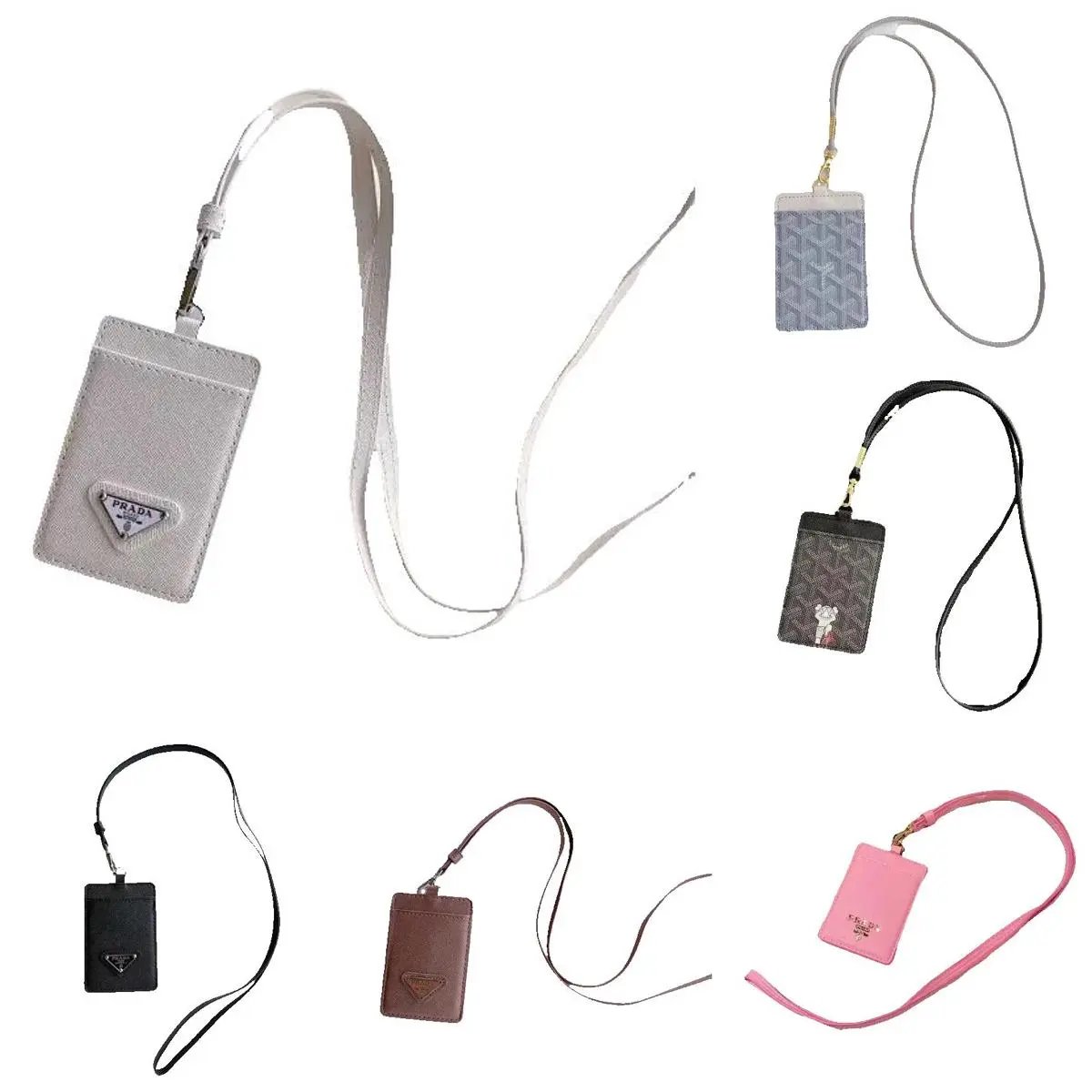 Prada Saffiano & Goyard Saint Louis Card Holder Lanyards