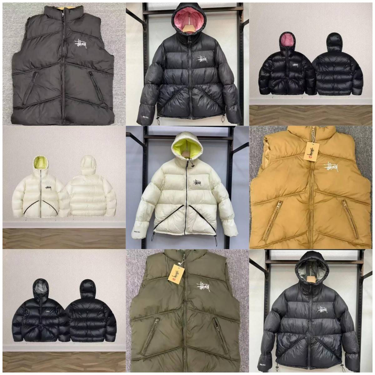 Stussy down jackets and vests & Corteiz down jackets and vests