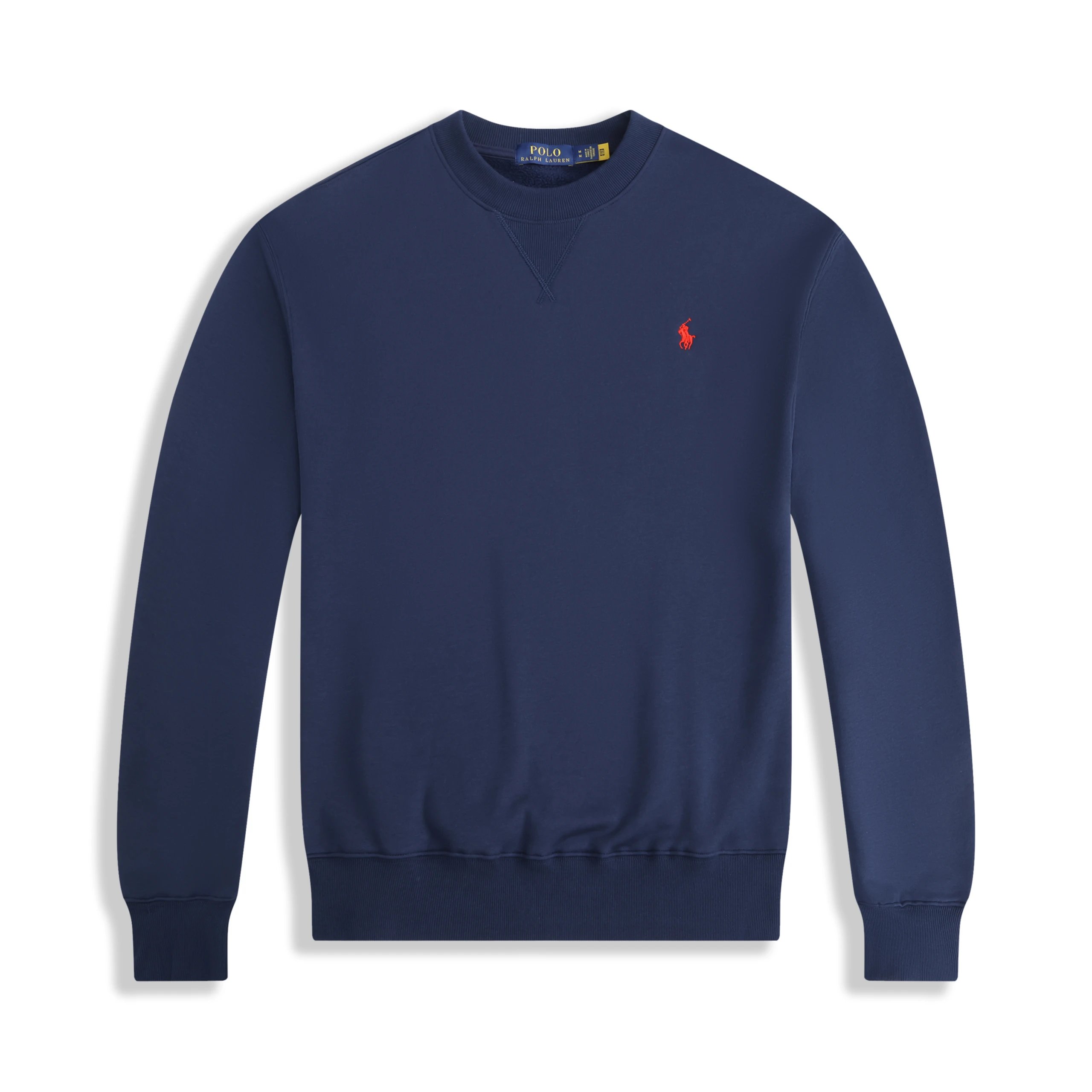 Round neck blue red logo